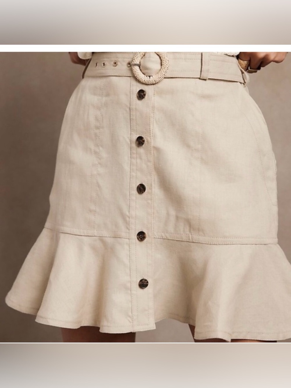 NWT Banana Republic Linen 100% Mini Skirt , size 0/XS